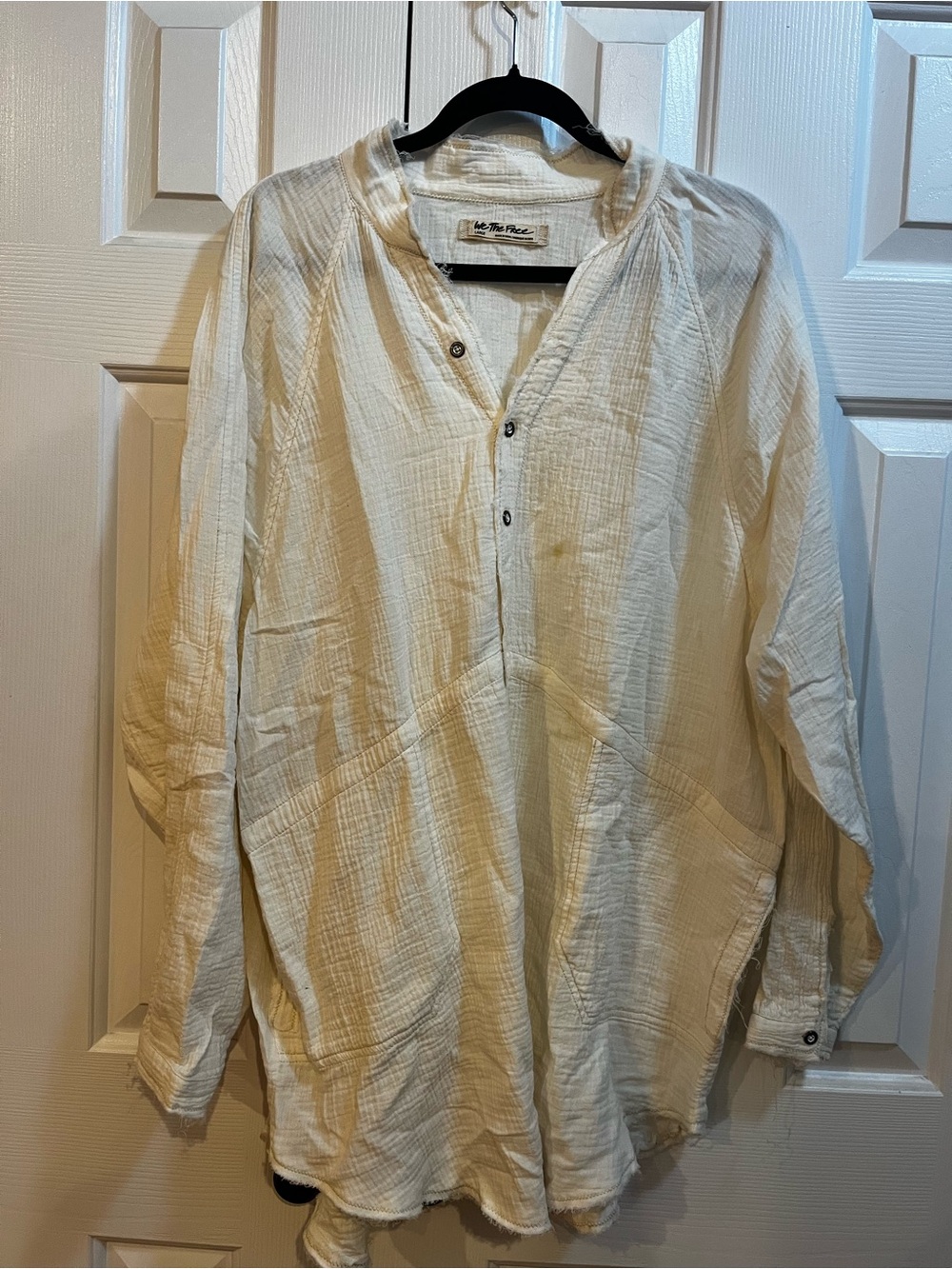 Free people white button up